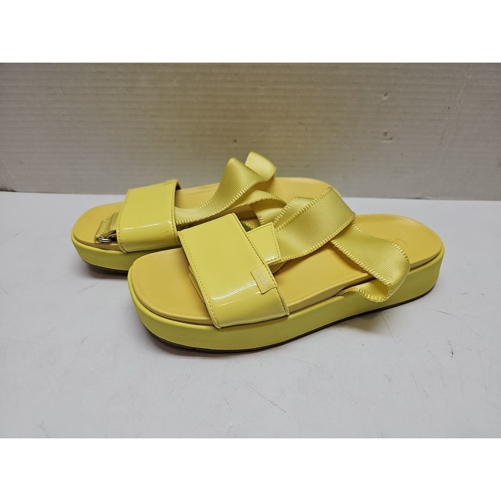 UGG- Women's Lennox Ankle Strap‎ Sandals-Size 6-S/N 1107898-Neon Yellow
